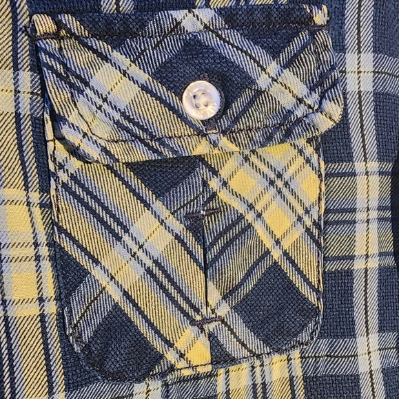 Guess Boys plaid twill long sleeve shirt Size 8 - Picture 3 of 7